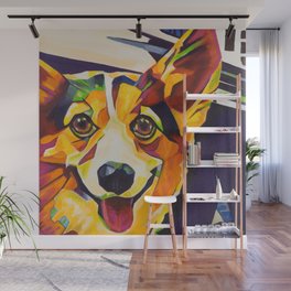 Pop Art Corgi Wall Mural