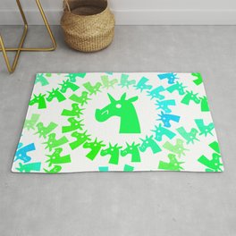 Color Me Green Unicorn Area & Throw Rug