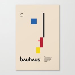 Oskar Schlemmer Bauhaus logo, minimal modernism art, Weimar 1923, Bauhaus Exhibition print Canvas Print