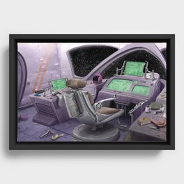 Ship Interior Framed Canvas