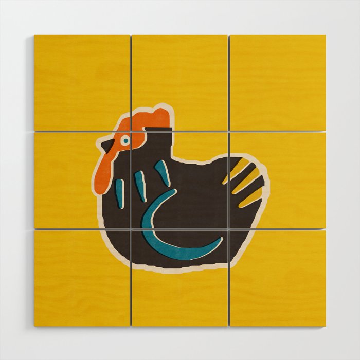 La poulet Wood Wall Art