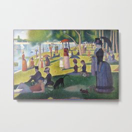 A Sunday on La Grande Jatte by Georges Seurat, 1884 Metal Print | Neo Impressionism, 1884, Summer, Georges, Pointillism, Modern, People, Oil, Trees, Post Impressionism 