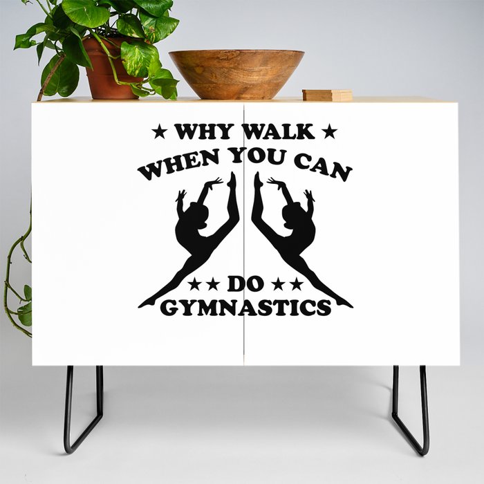 Gymnastics Saying Art Gymnastics Gymnast Credenza