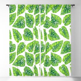 Tropical leaves Blackout Curtain