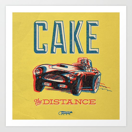 7 inch series: Cake- the distance Art Print