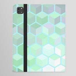 Hexagon Cube Tiles 64 iPad Folio Case