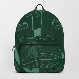 Holy Shiitake  Backpack | Pagan, Linework, Digital, Mushroom, Nature, Witchy, Hozier, Academia, Leaf, Leaves 