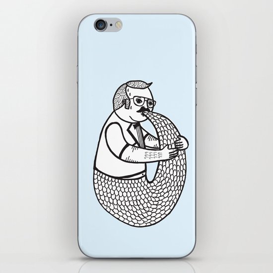 On the rare and condemned practice of trying to suckle on one's own tail iPhone & iPod Skin