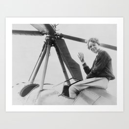 Amelia Earhart Art Print
