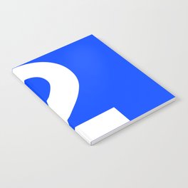 Number 2 (White & Blue) Notebook