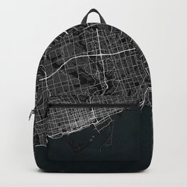 Toronto City Map of Ontario, Canada - Dark Backpack