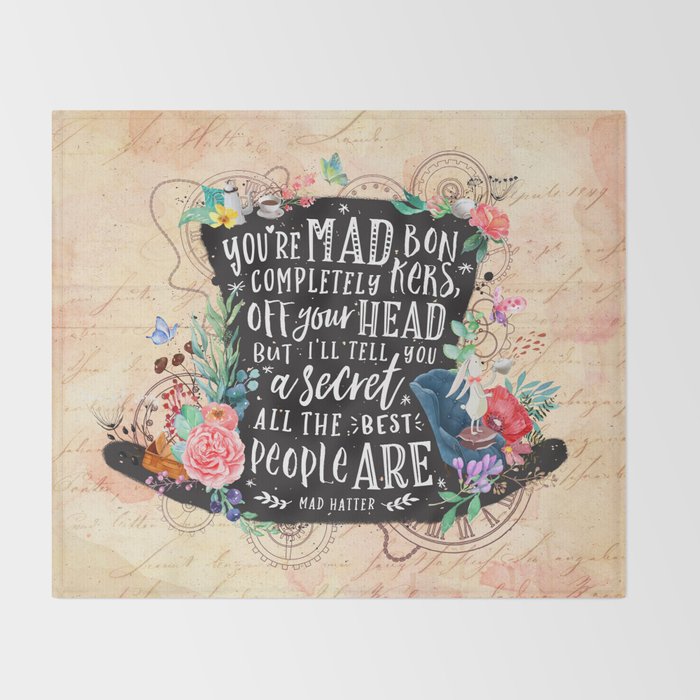 Mad Hatter Throw Blanket