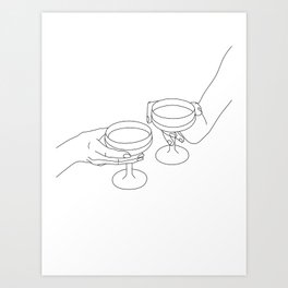Cheers Drinking Buddies Art Print