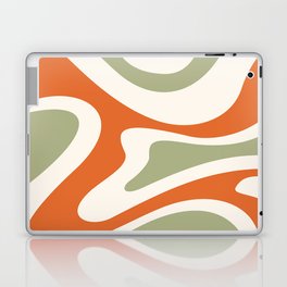 Modern Abstract Pattern 5 in Sage Orange (Liquid Swirl Design) Laptop Skin