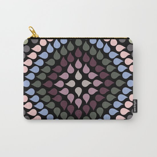 Seamless Colorful Raindrops VI Carry-All Pouch