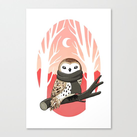 Winter Owl Canvas Print