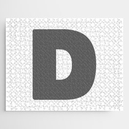 D (Grey & White Letter) Jigsaw Puzzle