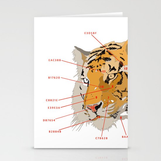 Tiger Colors Stationery Cards