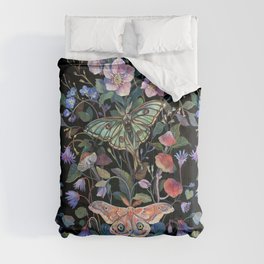 Moon Moth Mushroom Comforter