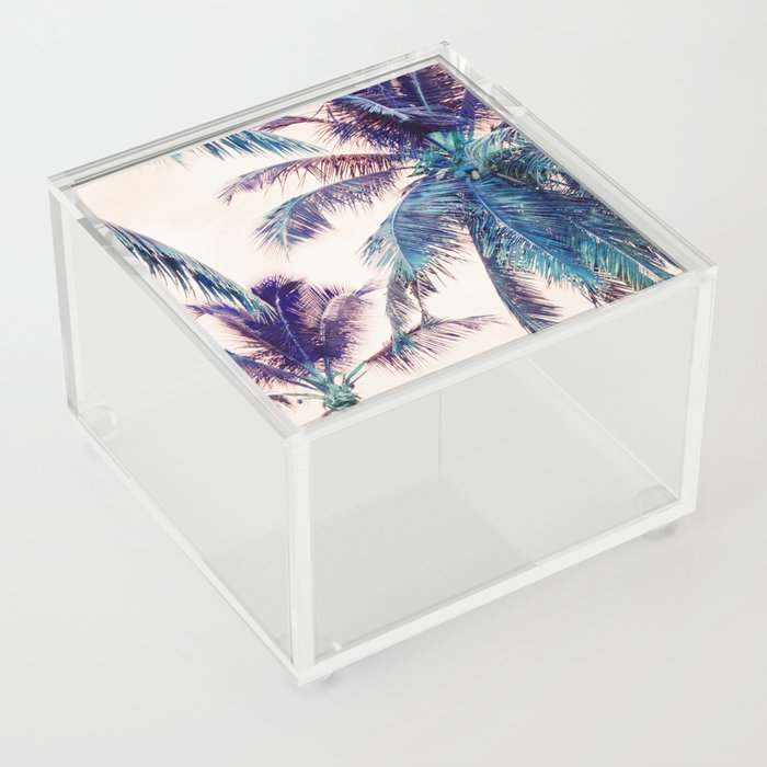 Summer Palm Trees Beach Dream #1 #tropical #wall #art #society6 Acrylic Box