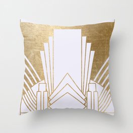 Art Deco design - blonde Throw Pillow