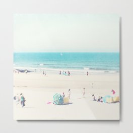 Beach - Happy Life - Pastel Ocean - Sea - Beach photography by Ingrid Beddoes Metal Print