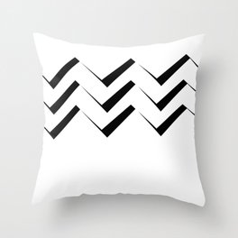 Geometric abstract - zigzag black and white. Throw Pillow