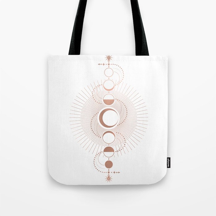 Moon Variations in White Tote Bag