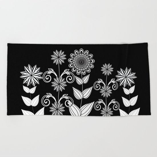 Flower garden 1 Beach Towel