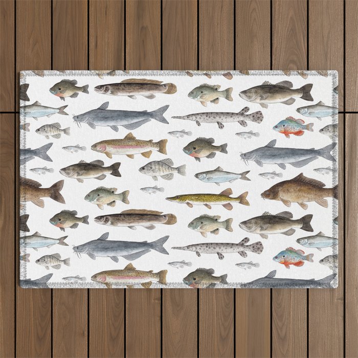 A Few Freshwater Fish Outdoor Rug
