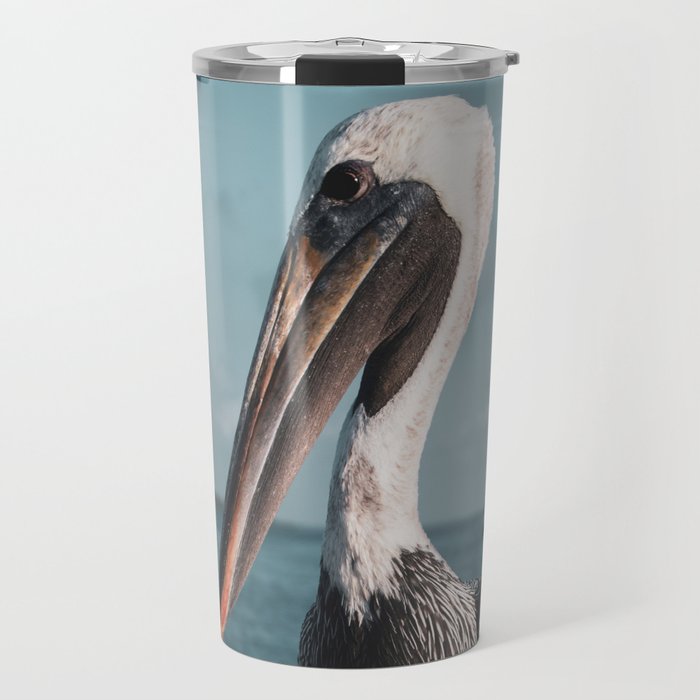 Bob The Pelican 2 Colorized Animal / Coastal Wildlife Photograph Travel Mug and More