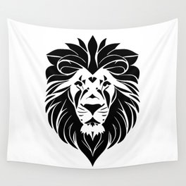 Lion's head symbol graphic art, leo 00001 Wall Tapestry