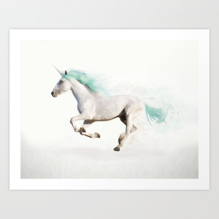 Hello Unicorn Art Print
