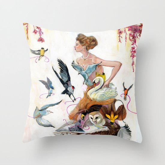Lady of Spring Throw Pillow