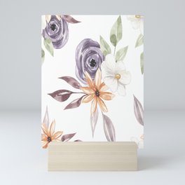 Watercolor Floral Pattern Mini Art Print