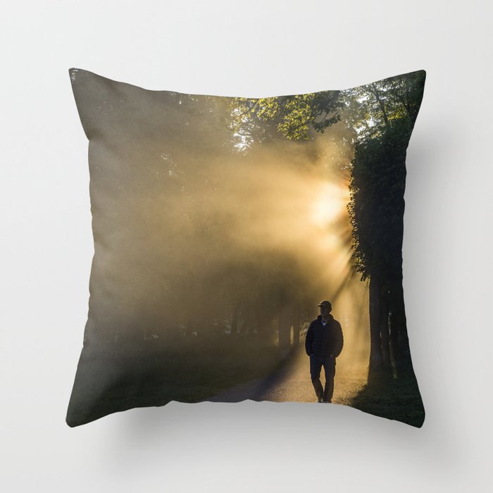 Morning man Throw Pillow