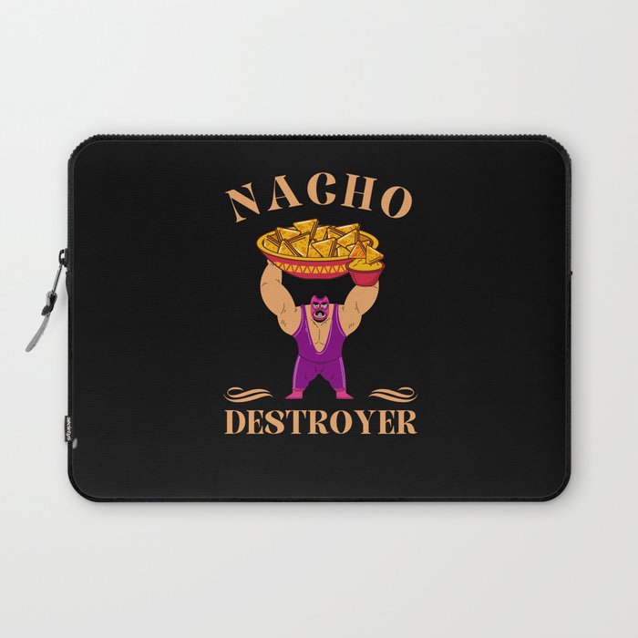 Nacho Destroyer Wrestling Lucha Libre Laptop Sleeve