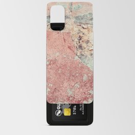 Old textured concrete wall with natural defects. Scratches, cracks, crevices.  Android Card Case