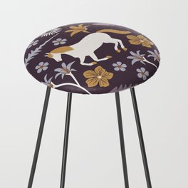 Mares Among Lilies (Autumn) Counter Stool