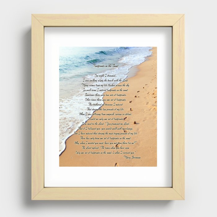 Footprints in The Sand Recessed Framed Print