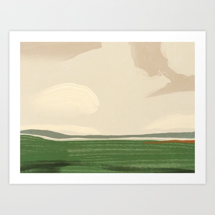 Large landscape -Sky and field Art Print