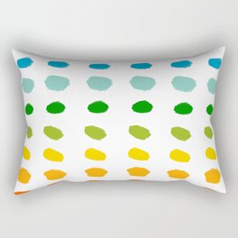 Rainbow Dabs Rectangular Pillow