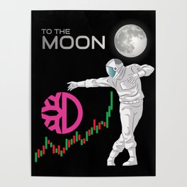 DeFiChain DFI To The Moon Crypto Cryptocurrency Poster