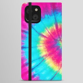 Colorful Spiral Tie Dye iPhone Wallet Case