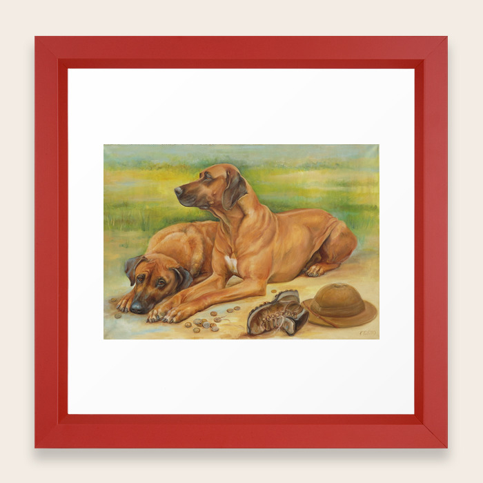 rhodesian ridgeback art