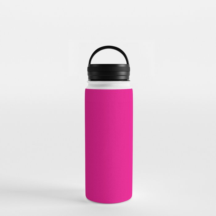 Fuchsia Pink Solid Color Water Bottle