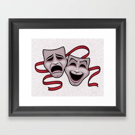 Comedy And Tragedy Theater Masks Framed Art Print