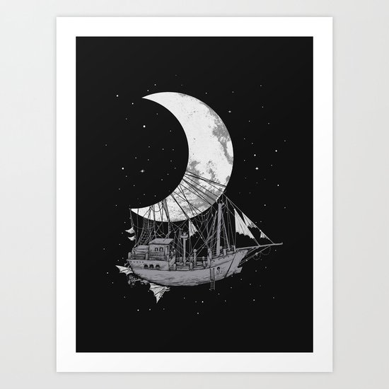 Moon Ship Art Print