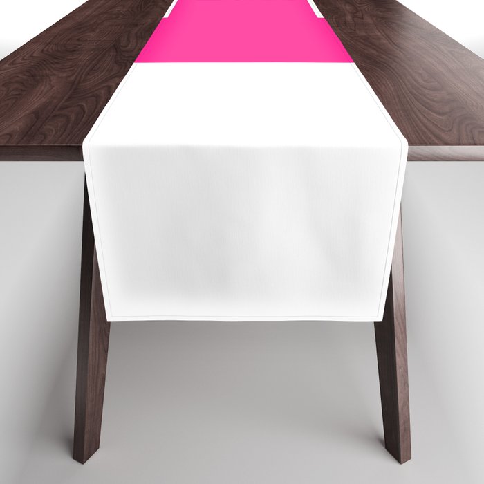 E (Dark Pink & White Letter) Table Runner