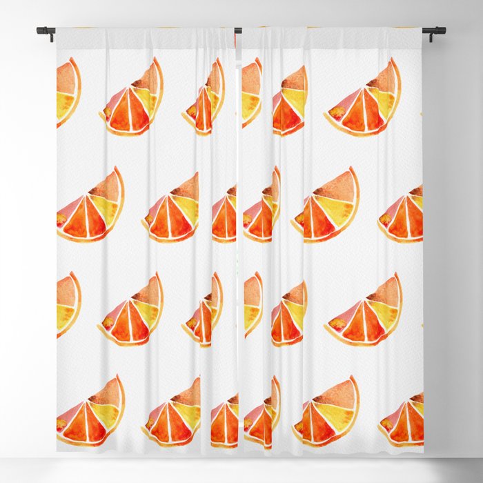 Orange slice Blackout Curtain